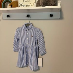 [DONATED] Blue Ralph Lauren Striped Cotton Shirt Dress, Baby